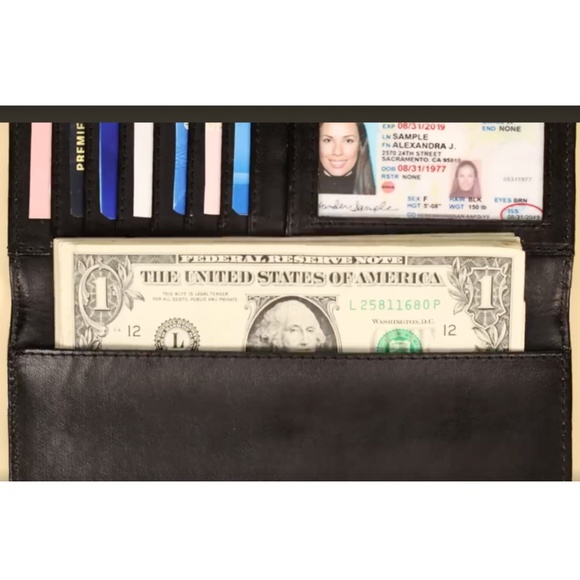 KUT FROM THE KLOTH STRIPED TRI-FOLD WALLET - Picture 6 of 6